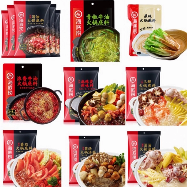 Thực đơn đa dạng tại Haidilao