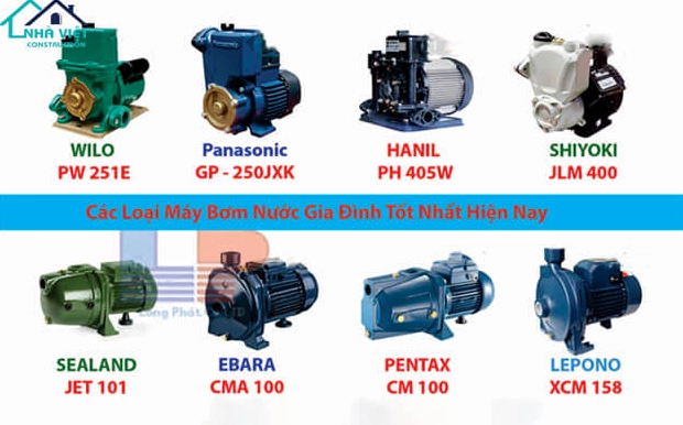 Top máy bơm nước gia đình tốt nhất