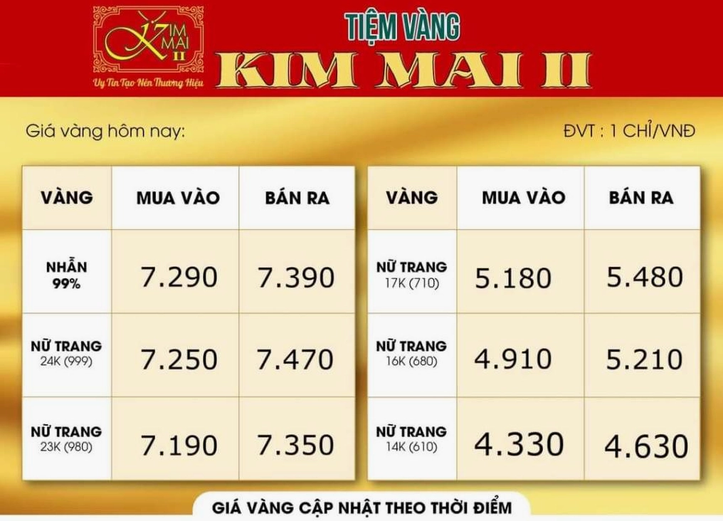 Trang sức vàng 16K hiện đại