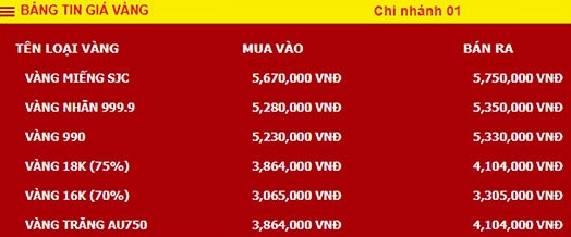 Trang sức vàng tại Ngọc Thẩm