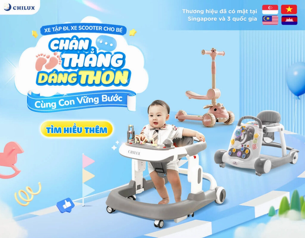 Xe tập đi Chilux hỗ trợ bé khám phá thế giới