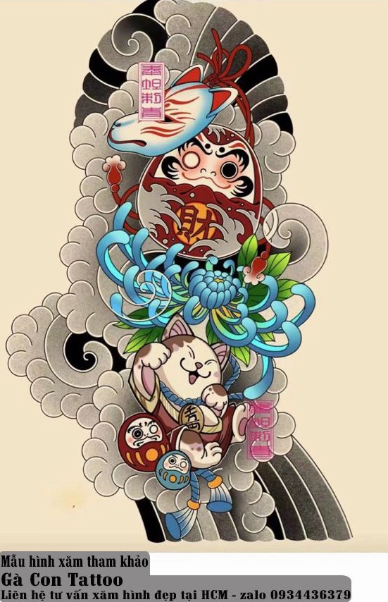 Búp bê Daruma truyền thống với đôi mắt trống và màu đỏ đặc trưng