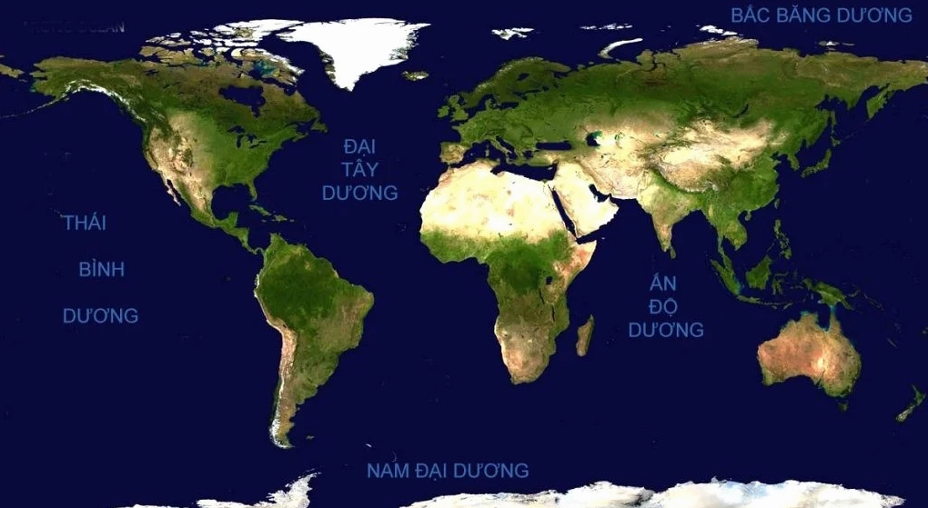 Bản đồ các châu lục trên thế giới