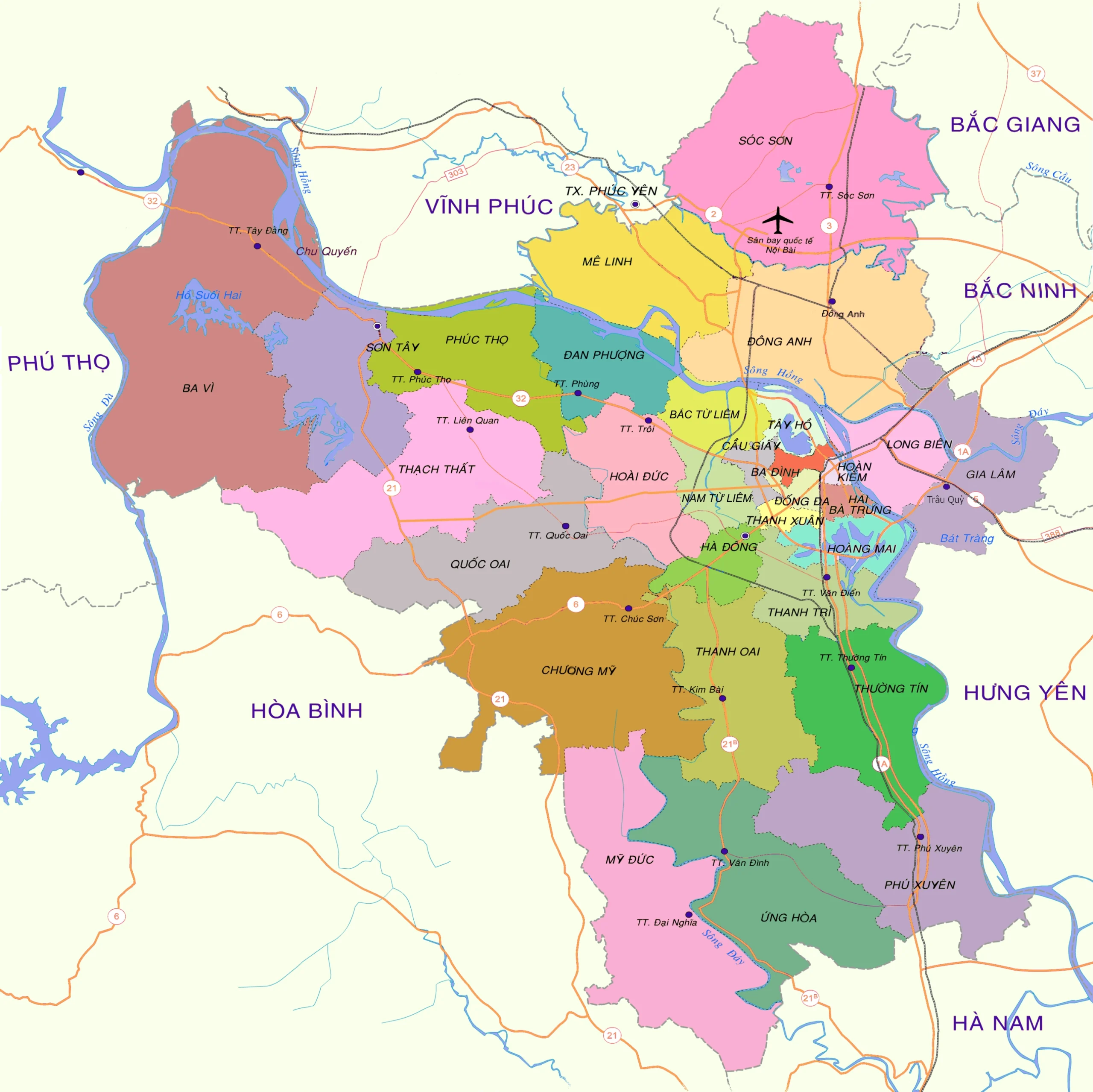 Hà Nội Thuộc Tỉnh Nào? Lịch Sử Và Vị Thế Đặc Biệt Của Thủ Đô Bản đồ hành chính Hà Nội sau năm 2008