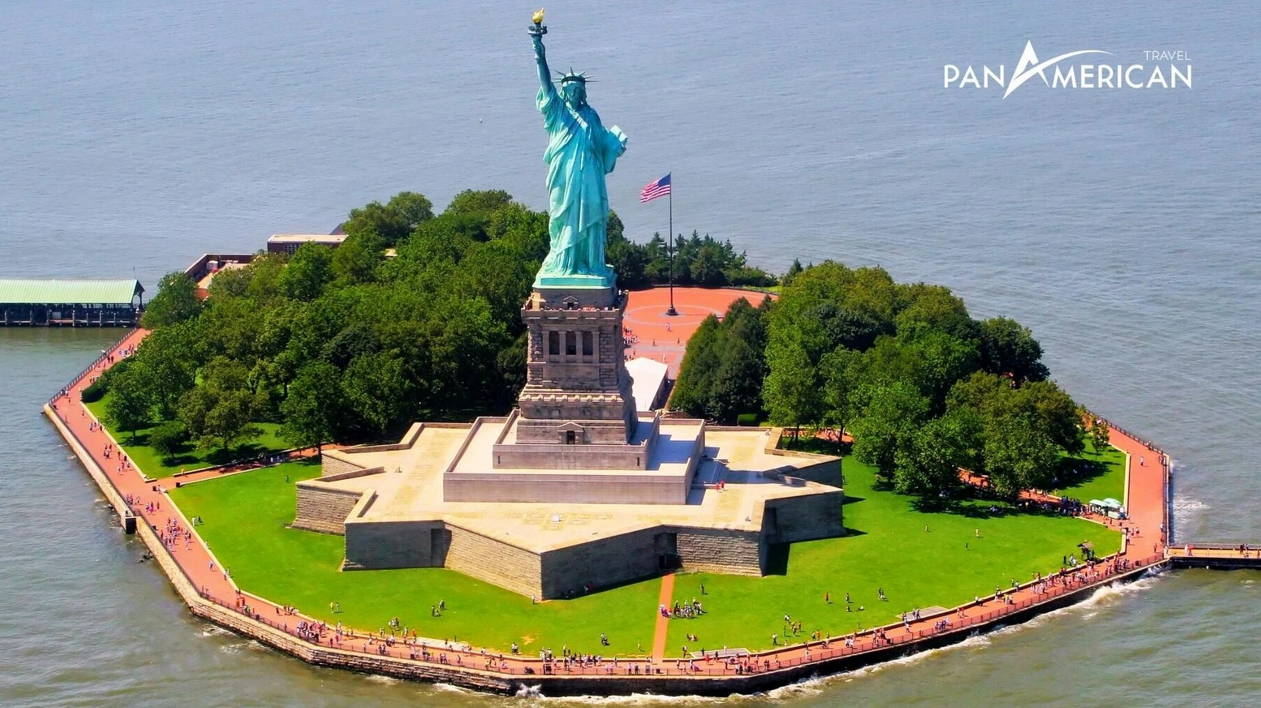 Bản đồ vị trí Tượng Nữ Thần Tự Do trên Đảo Liberty