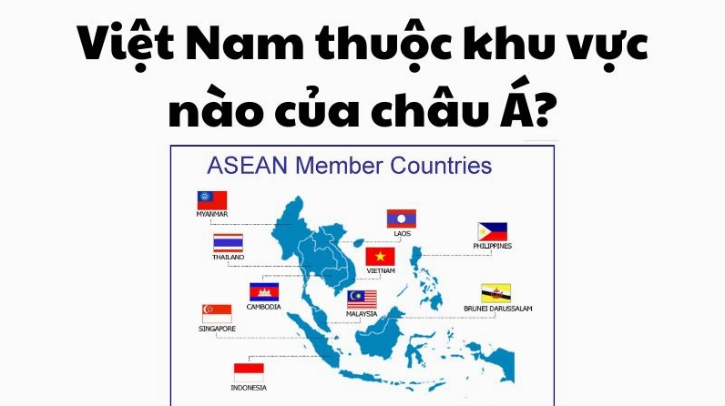 Bản đồ Việt Nam trong khu vực Đông Nam Á