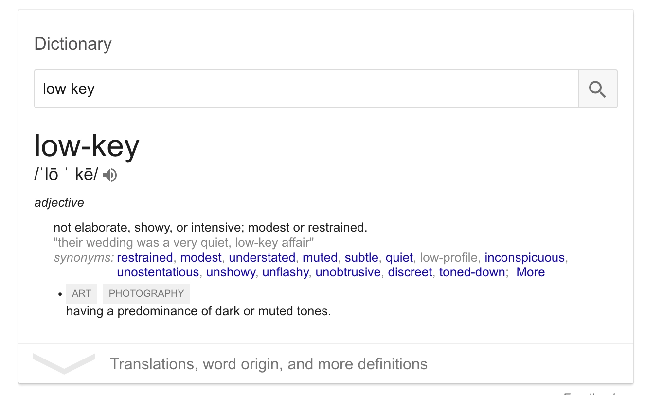 Hình ảnh minh họa về khái niệm lowkey