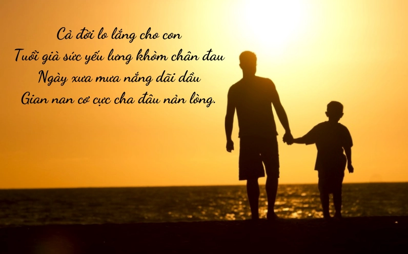 Hình ảnh người cha đang dạy con trai đạp xe