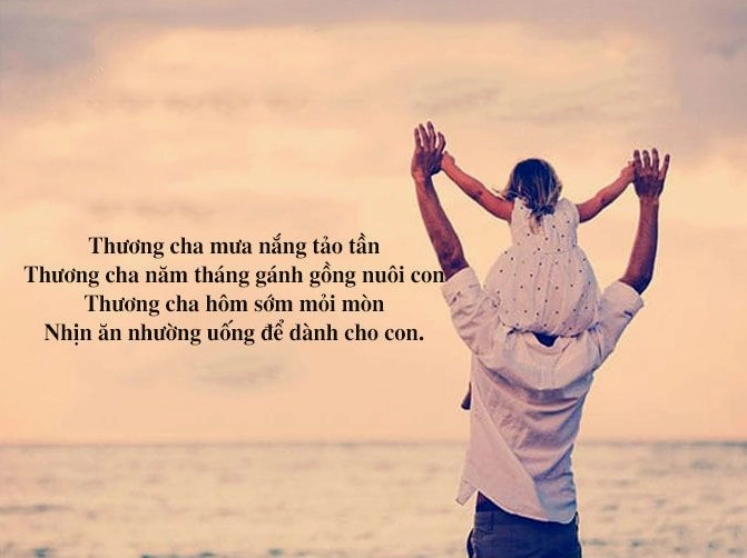 Hình ảnh người cha đang ôm con