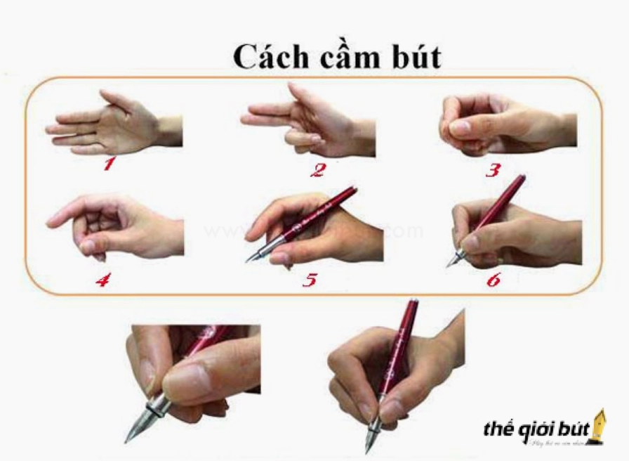 Hướng dẫn cầm bút chuẩn