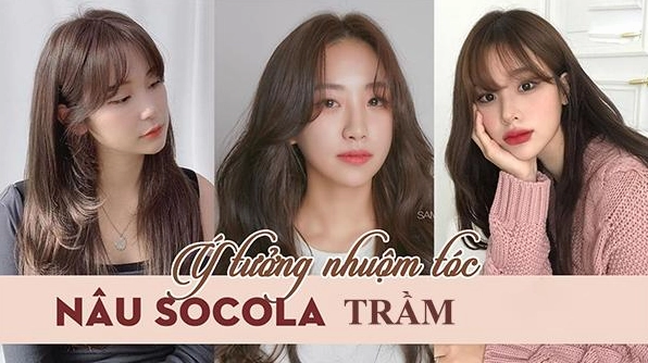 Kiểu tóc nâu socola đẹp