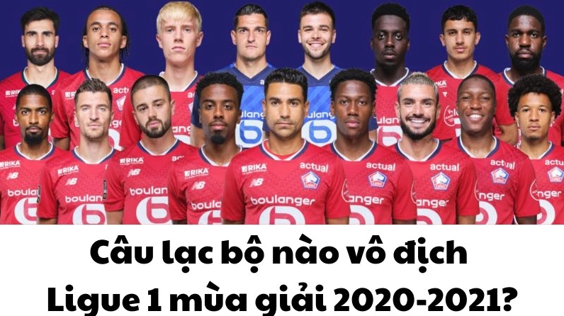Lille ăn mừng chức vô địch Ligue 1 2020-2021