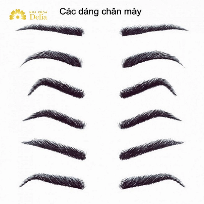 Lông mày ngang tự nhiên và trẻ trung