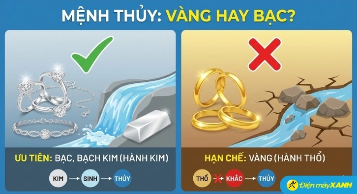 Màu xanh dương và đen hợp mệnh Thủy