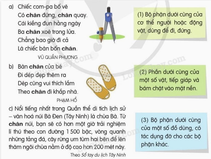Minh họa khái niệm nghĩa gốc của từ ngữ