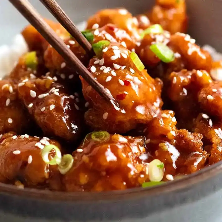 Nước sốt Gà Tướng Tso sánh kẹo