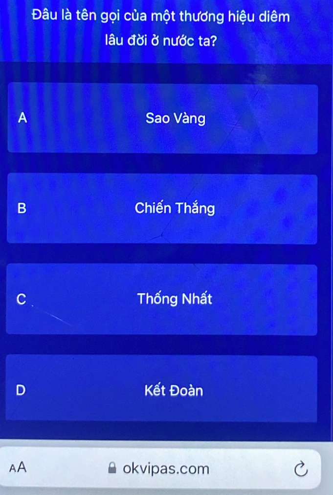 Sản phẩm diêm Thống Nhất đa dạng