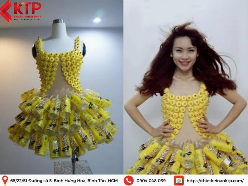 Trang phục thời trang tái chế ấn tượng