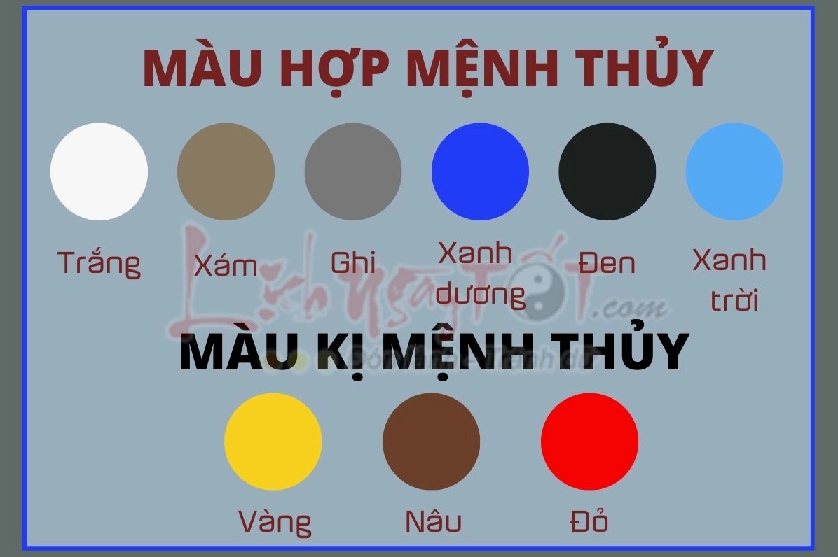 Ứng dụng màu sắc hợp mệnh Thủy trong cuộc sống